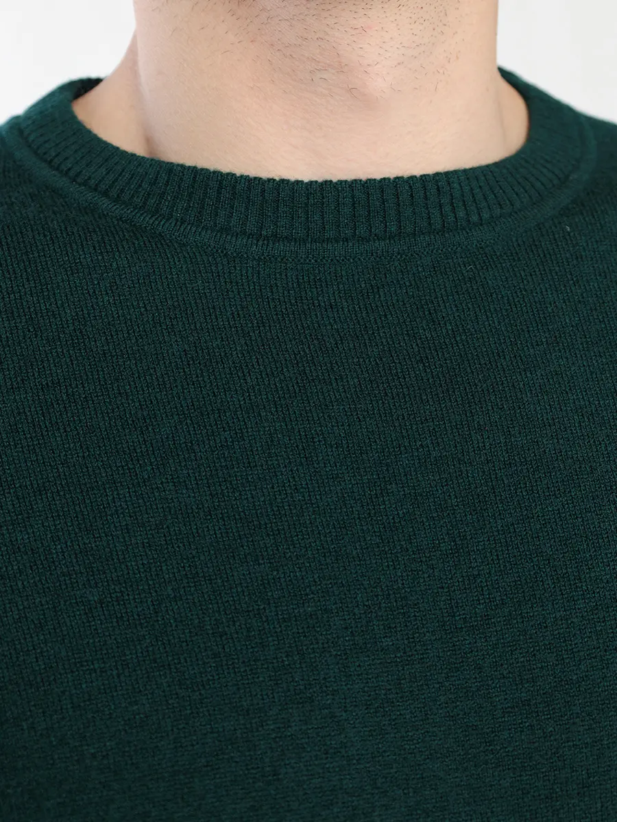 Джемпер темно-зеленый из шерсти